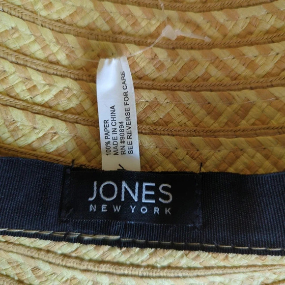 Jones New York Wide Brim Paper Sun Hat - Picture 3 of 7